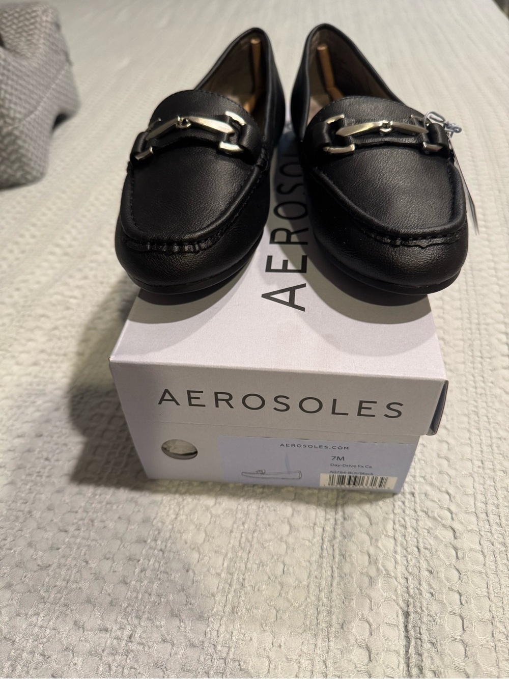 AEROSOLES Black Day-Drive Fx Ca Loafers